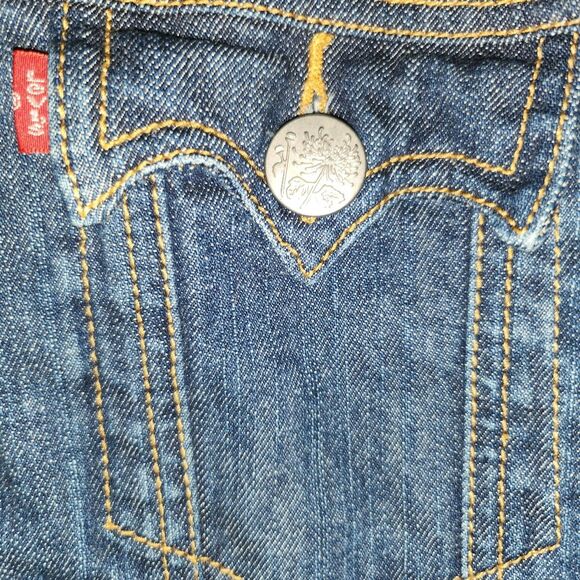 Levi's Women's Quilted Lined Denim Jean Jacket Sz Large - Picture 5 of 8